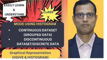 Class 10|Maths|MODE USING HISTOGRAM FOR CONTINUOUS OR DISCONTINUOUS DATASET