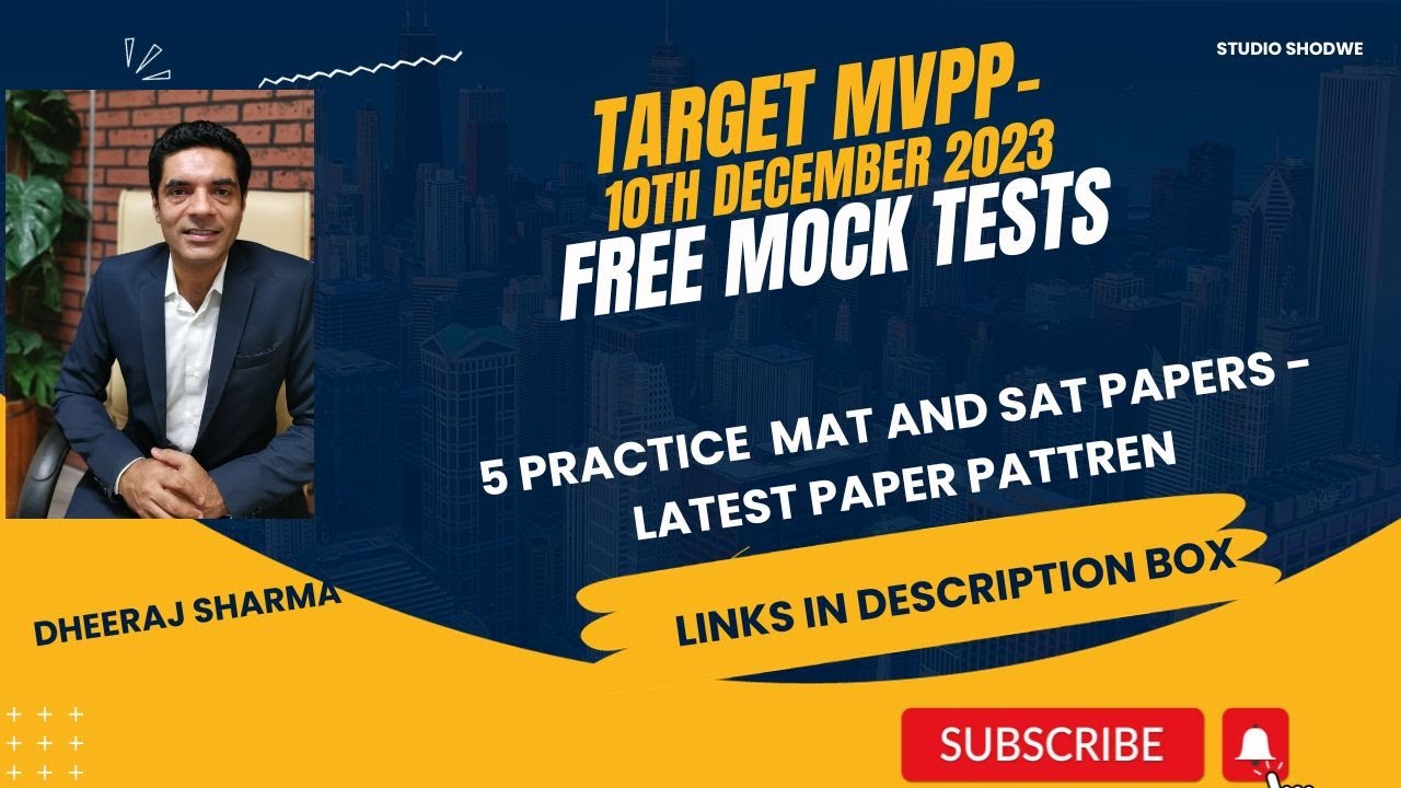MVPP 2023Free Mock Test Practice papers of MAT and SAT Latest