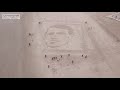 Portraits sculpted on UK beaches to mark 100 years since First World War Armistice