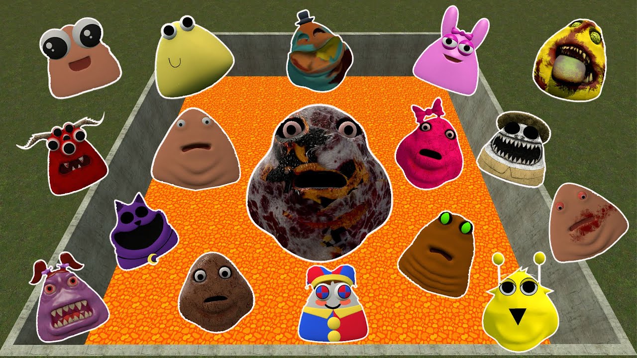DESTROY ALL NEW 3D POU BOU'S REVENGE & ITALIAN BRAINROT FAMILY inGarry's Mod!!