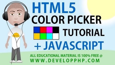 html 5 tutorial Color Picker Input With JavaScript Ajax Form Processing Tips