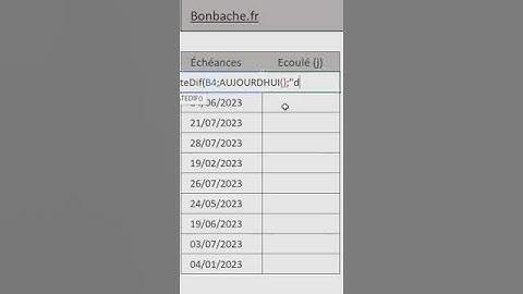 Temps écoulé entre deux dates par formule Excel