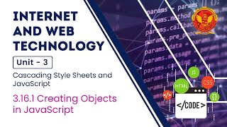 3.16.1 Creating Objects in JavaScript | CS504(A) |