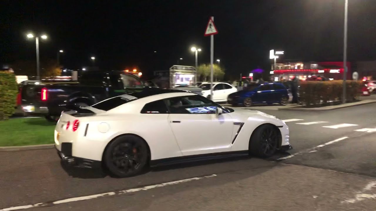 Massive turnout of modified cars at Livingston car meet. Scotland car