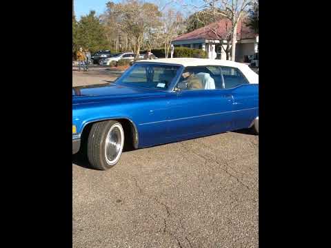 1970 Blue Cadillac DeVille Convertible In Action #cadillac #deville #convertible  #luxurycar