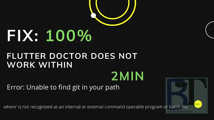 Fix flutter doctor does not work within 2min  Error: Unable to find git in your path
