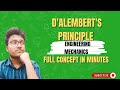 D'alembert's principle| Engineering mechanics|AE/JE,GATE | SEKHO ENGINEERING