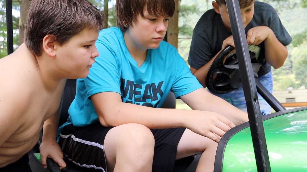 CRAZY GOLF CART KIDS AT CAMP!