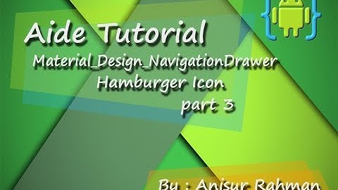 Aide Tutorial # 8_Material_Design_NavigationDrawer_Part_3
