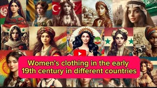 #Women's #clothes in different #countries in the early #19th #century.  #fashion #2024