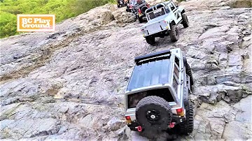 RC Car Traxxas TRX4, SCX10 II, MST CFX D90 Group Rock Crawling