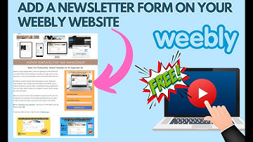 Add a newsletter form to your website and build an email list for free - Weebly Tutorial