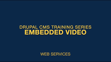 Drupal 9: Embedded Video