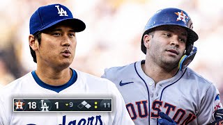 Astros Explode For 18 Runs Vs Dodgers  Every Single Run  Mlb Highlights
