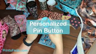 Personalized Pin Button by PrintsField - Best custom gift for Christmas or any other occasion!