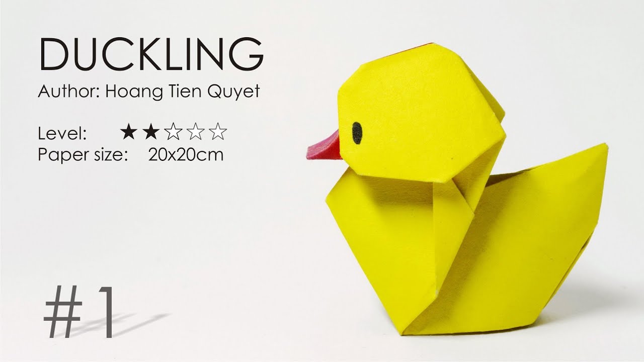 Origami Duckling - Baby Duck - Vịt con (Hoàng Tiến Quyết) - YouTube