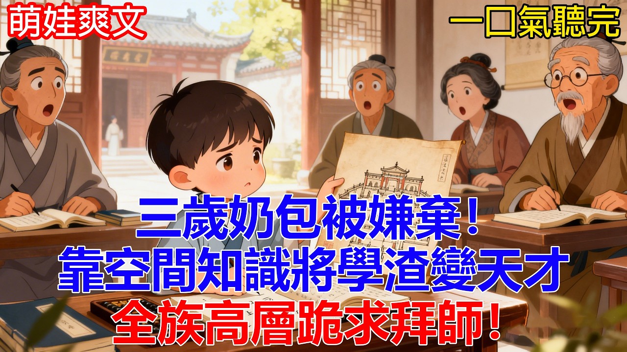 【完結爽文】三歲奶包被嫌棄！靠空間知識「科學教育」學渣堂弟，七天後他竟成神童，全族高層跪求拜師！#有聲書 #小說 #萌娃 #爽文#古言#原創