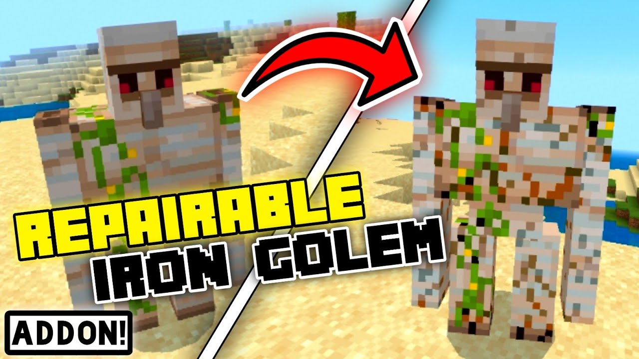 Repairable Iron Golem Addon For Version 1.17+ (Broken Iron Golem