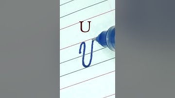 How to write Capital letter U | Cursive writing A to Z #cursivewriting #handwriting  #shorts