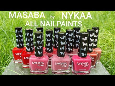 MASABA BY NYKAA ALL SHADES  NAILPAINT DEMO & REVIEW | NEW LAUNCH NAILPAINT | RARA