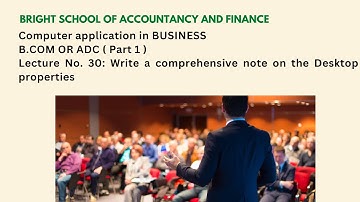 Computer application in business | B.COM OR ADC (Part 1) | Past papers Solved | Lecture: No 30