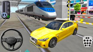 Golden Mercedes vs Bullet Train 🚅 EXTREME Crash Challenge 😳 | 3D Driving Class Gameplay screenshot 4