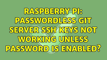 Raspberry Pi: Passwordless git server ssh keys not working unless password is enabled?