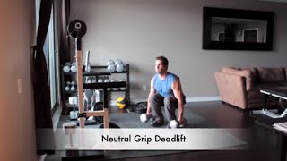 Neutral Grip Dumbbell Deadlift