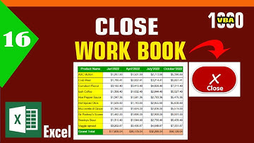 #16- Create Close workbook button in Excel VBA | Save and Close Excel Workbook | MsOffice Learning