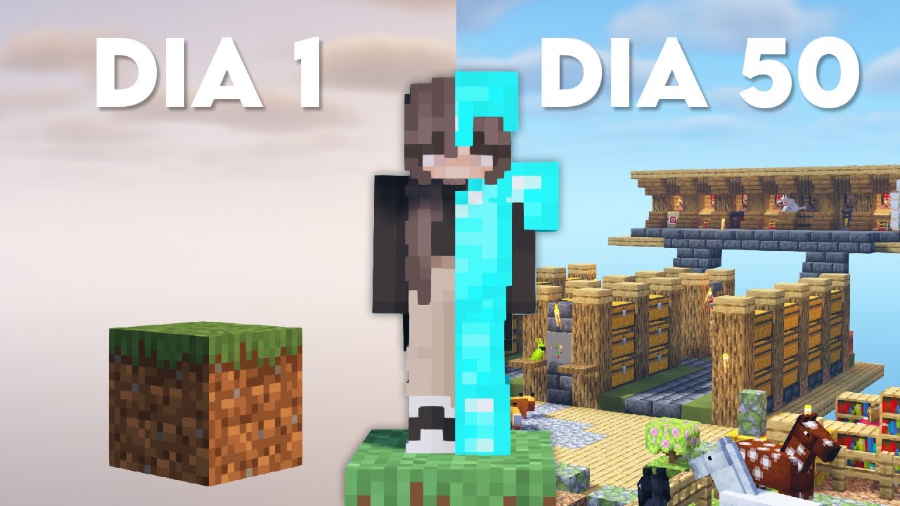 SOBREVIVI 50 DIAS en ONEBLOCK MINECRAFT en 1.20