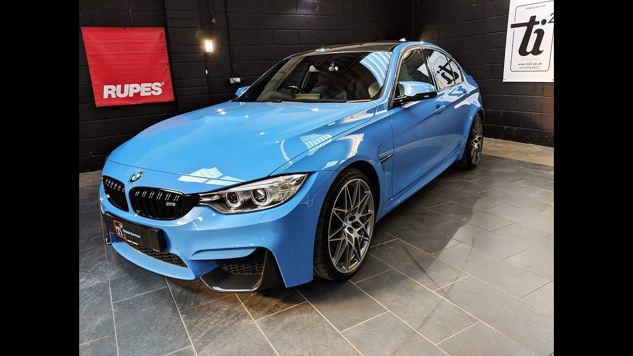 Yas Marina Blue BMW M3 Competition looking hot! Ti22 detailing vlog ...