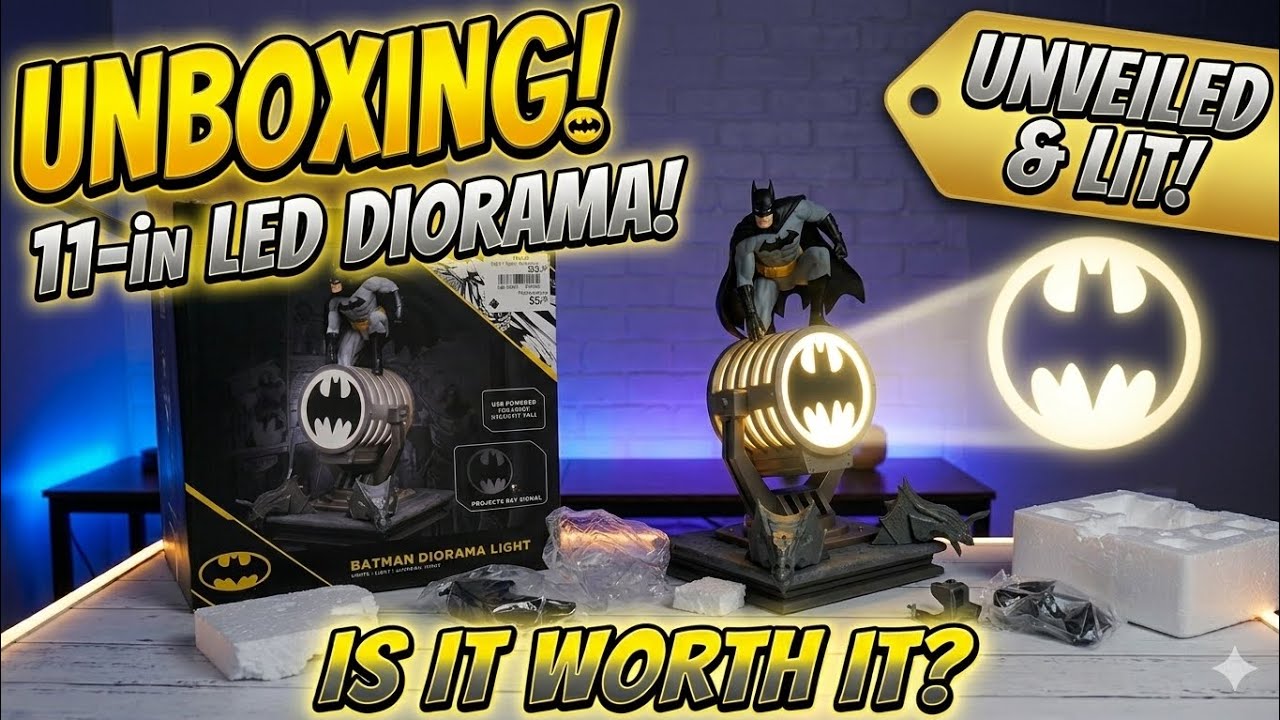 Batman Diorama 11-in LED Lamp Review Unboxing #Batman #DCComics # ...