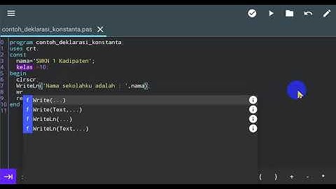 contoh deklarasi konstanta