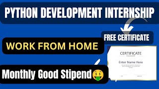 Python Internship | Work From Home | Any students & freshers 🔥