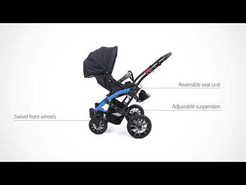 Akces-Med Hippo+ Kinder Rollstuhl Klappbar Besondere Art Größe 2 20cm Graues / Rotes