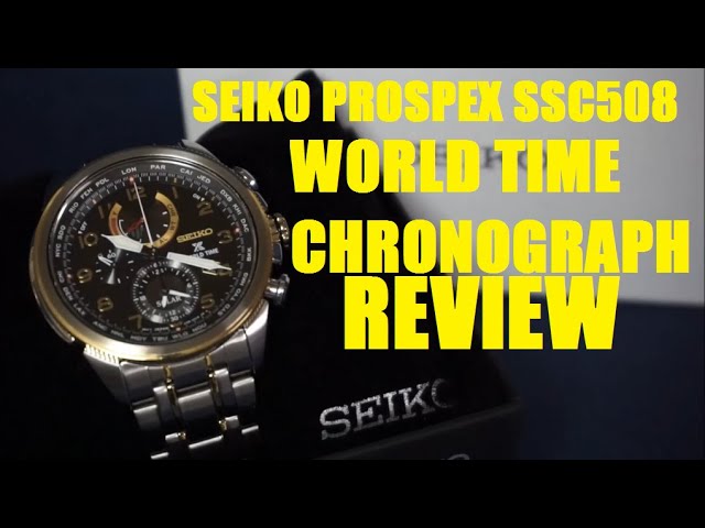Seiko SSC508 Prospex World Time Chronograph Review - YouTube