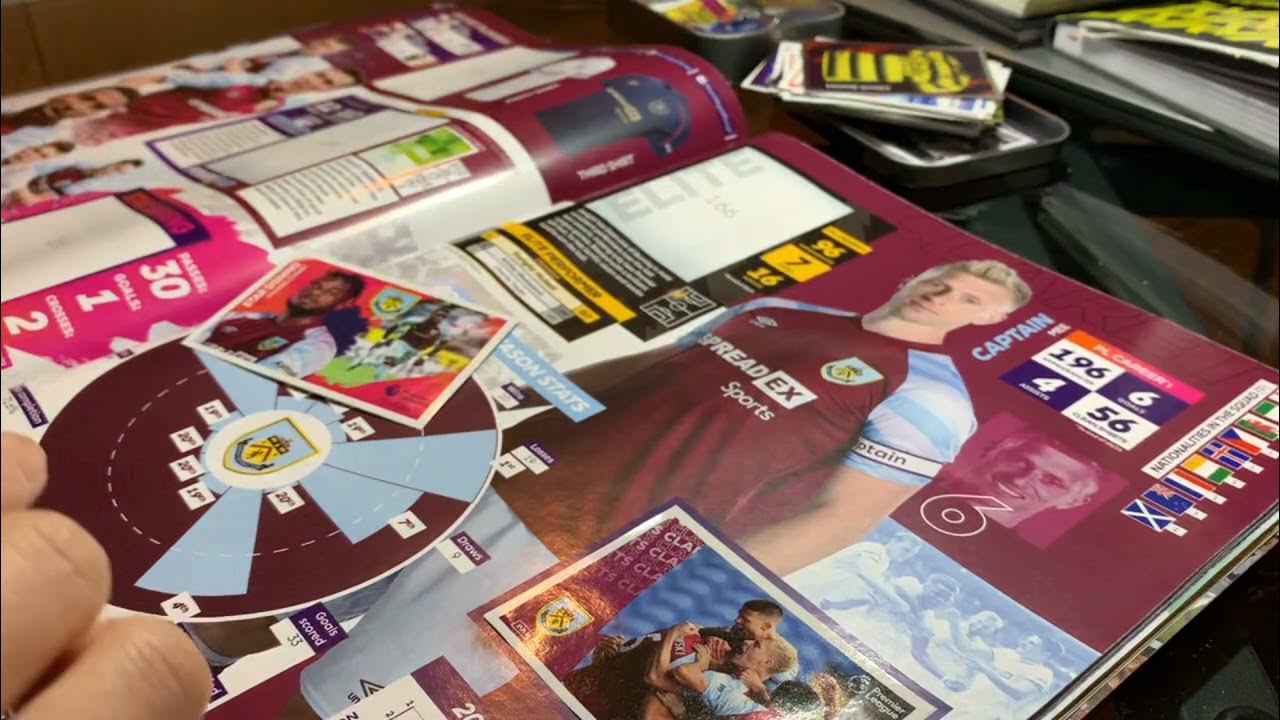 Sticking 2022 Premier League Panini stickers to relax no talk ASMR