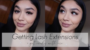 Getting Lash Extensions For The First Time VLOG + GRWM ♡