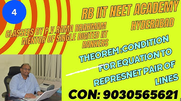 Condition for second-degree equation to represent pair of lines