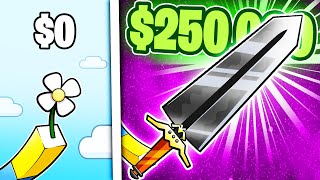 I spent $1000 getting the best sword in roblox