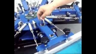 6 Color  6 Stations Rotary Screen Printer,Screen printing machine