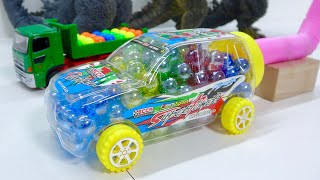 Marble Run ASMR Race ☆ HABA Slope & Pop Tube, Skeleton car & Dump Truck