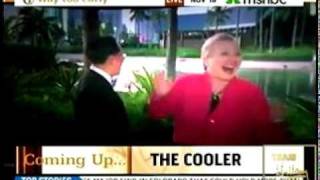 SECY OF STATE HILLARY CLINTON GETS A GOOD LAUGH AT HER HAWAIIAN STREAKER
