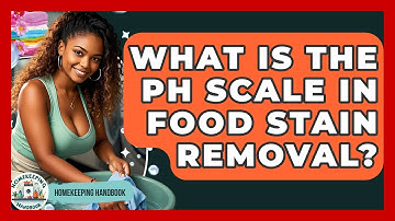 What Is The pH Scale In Food Stain Removal? - Homekeeping Handbook