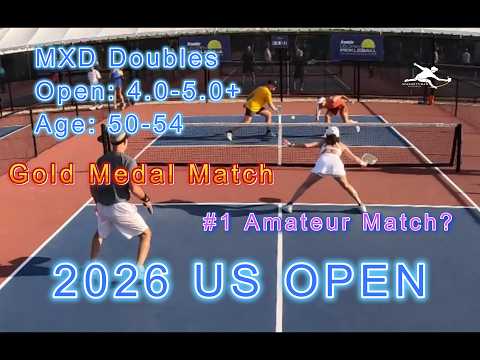 MXD Doubles Open, Age: 50-54 Gold Medal Pickleball Match - US Open 2026 - Skill 4.0-5.0+