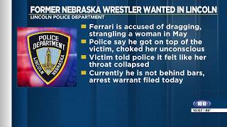 Former Nebraska wrestler AJ Ferrari wanted in Lincoln, accused of assaulting pregnant woman