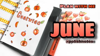 ZAPLANUJ ZE MNĄ CZERWIEC 🍑 Bullet journal setup