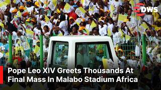HISTORIC MOMENTS: Pope Leo XIV Waves To Faithful At Final Mass In Malabo Stadium Africa | AK14