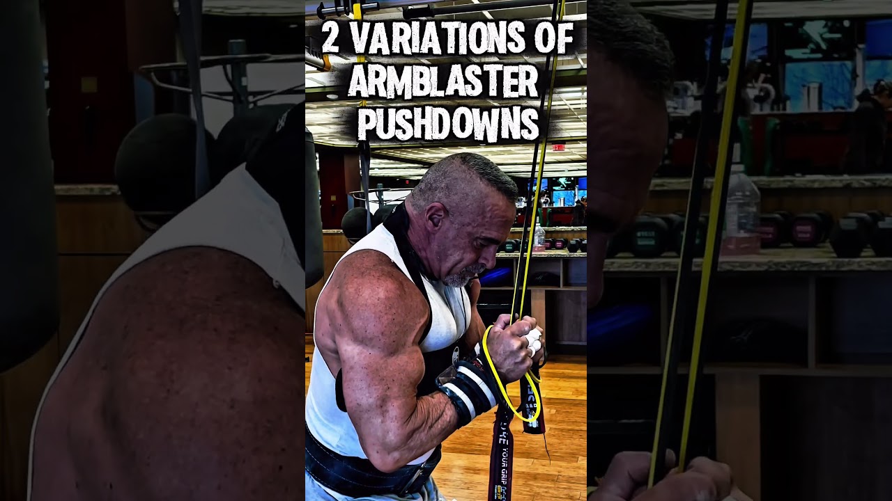 TWO VARIATIONS OF ARMBLASTER PUSHDOWNS FOR TRICEPS #workout #motivation #muscle #workouttips