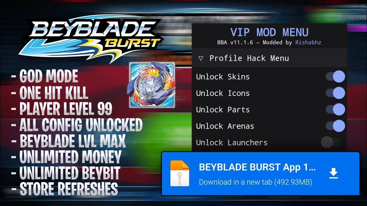 Меню мода приложения BEYBLADE BURST 11.1.6 | Более 20 функций | Взлом баффов/SST | Разблокированы...